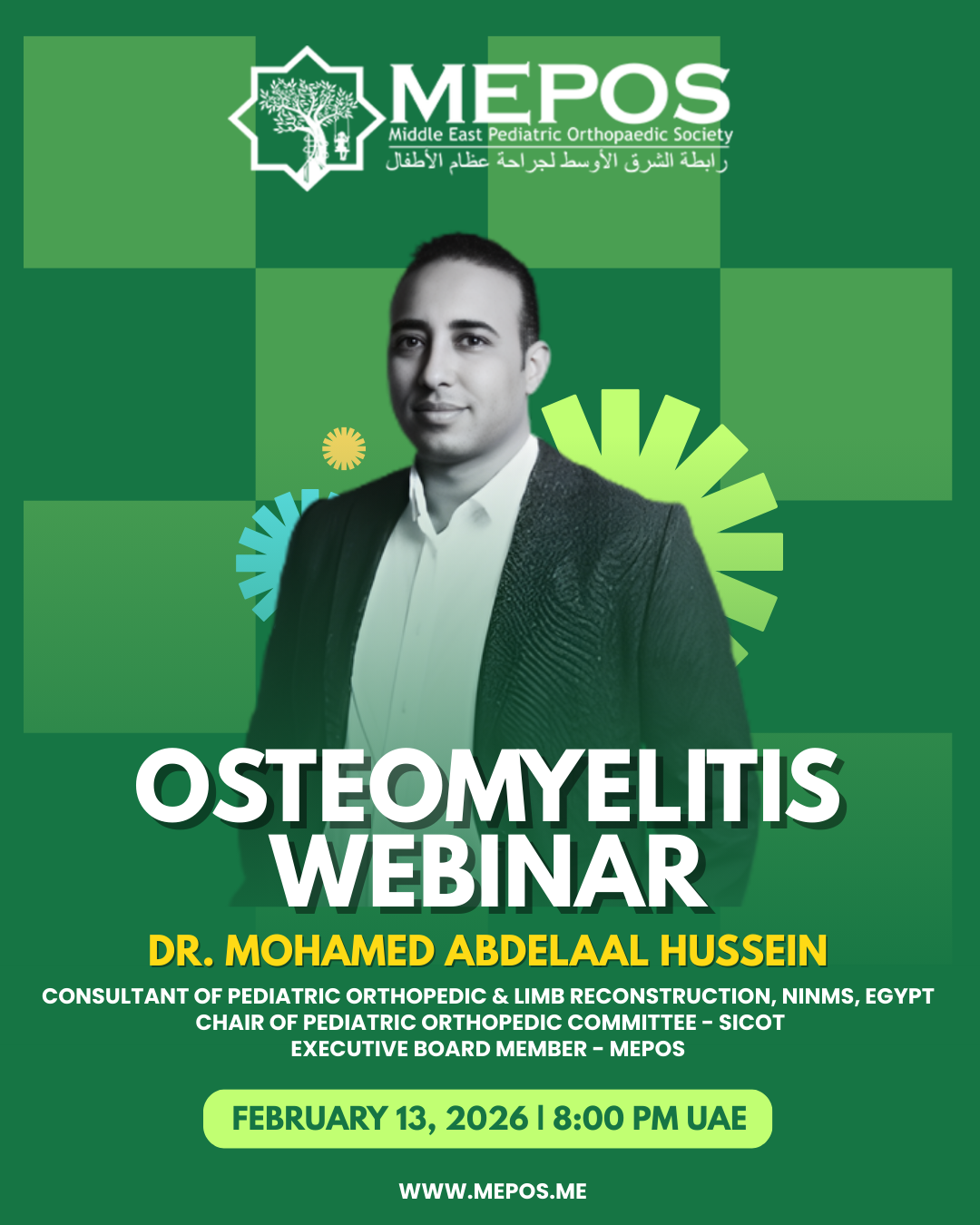MEPOS Osteomyelitis Webinar – Dr Mohamed Abdelaal Hussein