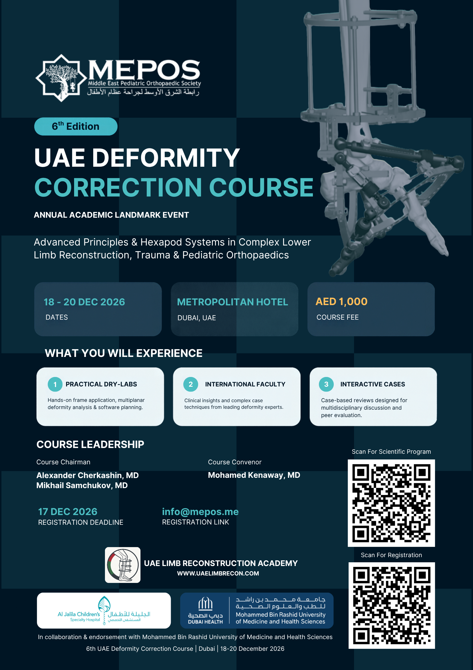 6th UAE Deformity Correction Course 2026